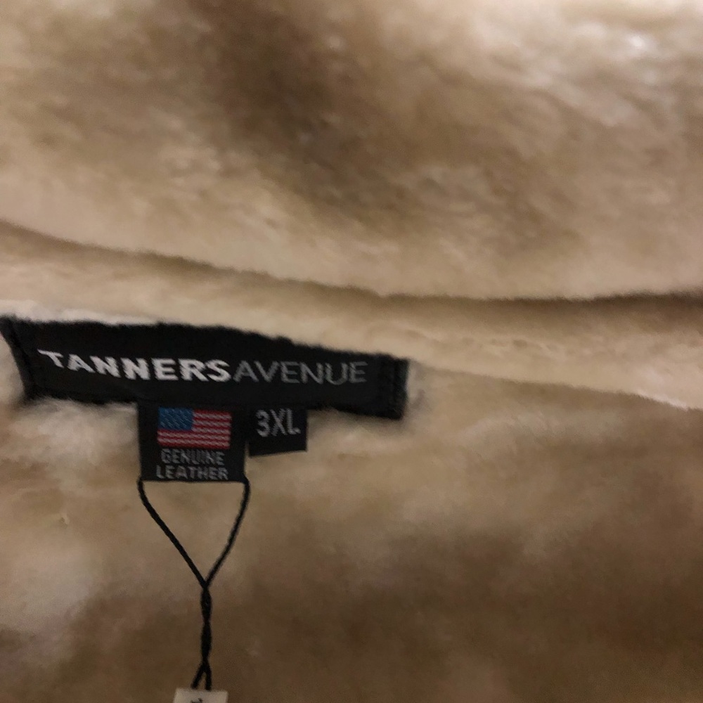 Winter leather flight coat
